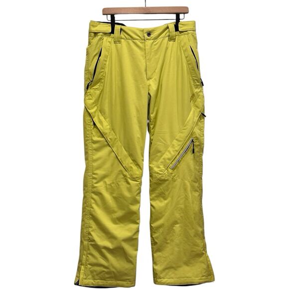 Orage Snow Pants Women’s Waterproof Snowboard Insulated Belted Ski Yellow Sz L - Picture 1 of 16